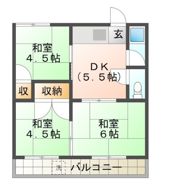 コーポ幸Bの間取り画像