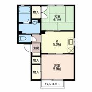 フレグランス栄 Bの間取り画像