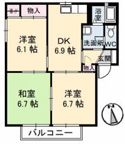 ヴィラ坂本の間取り画像