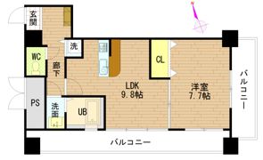 グラビスコート紙屋町の間取り画像