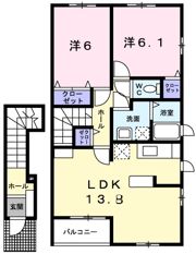 クラール安東Bの間取り画像