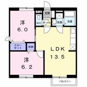 ディアコートBの間取り画像