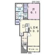 小張プレイスⅠの間取り画像