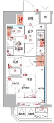 ハーモニーレジデンス横浜大通り公園EIRAKUの間取り画像