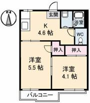ハイツあかね B棟の間取り画像
