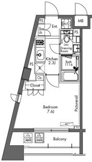 プラウドフラット三軒茶屋の間取り画像