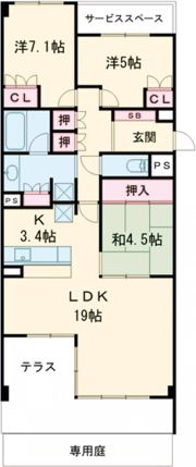 パークタワー新神戸の間取り画像