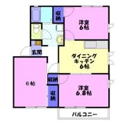 石濱コモンシティー Fの間取り画像