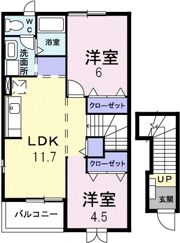 サンベールコガⅡ Cの間取り画像