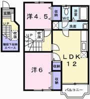 クレストヨコセキⅢの間取り画像