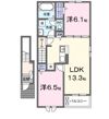 ヒュッゲⅢの間取り画像
