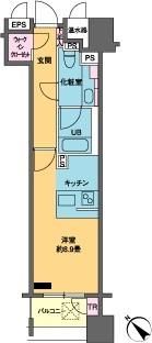 カスタリア銀座Ⅲの間取り画像