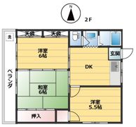 コーポ オオモトⅡの間取り画像