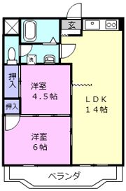 ガーデンヒルズ2号館の間取り画像