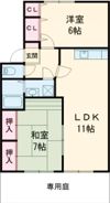 クレール津福Ⅰの間取り画像