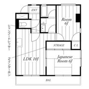 メゾン見晴台の間取り画像