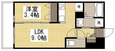 月光福山三吉町の間取り画像