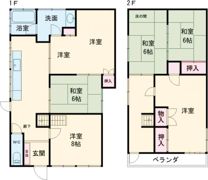 田原根ヶ布貸家の間取り画像