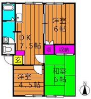 コーポサンライトの間取り画像