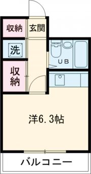 ワンルームハニーの間取り画像