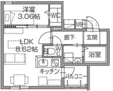 ラクラス南福岡Southの間取り画像