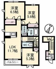 グリーンヒルズ Dの間取り画像