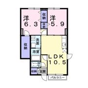 プラシード ガーデン Eの間取り画像