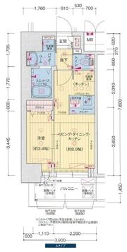 プレサンス名古屋ルーカスの間取り画像
