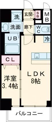 プレサンス名古屋ルーカスの間取り画像
