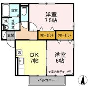 カーサ・リリー Bの間取り画像