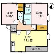 アドザックス三橋 Bの間取り画像