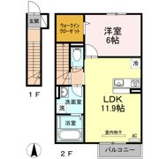 アゼリア上鷺 Bの間取り画像