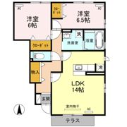 GARDEN HOUSE SHIMOAKAE D棟の間取り画像