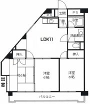 井堀ハイツの間取り画像