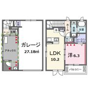 カブ ガレージの間取り画像