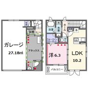 カブ ガレージの間取り画像