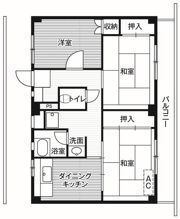 ビレッジハウス四郎丸3号棟の間取り画像