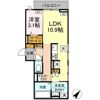 D-ROOM都賀2丁目Ⅰ棟の間取り画像