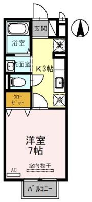 クリエ西山本の間取り画像