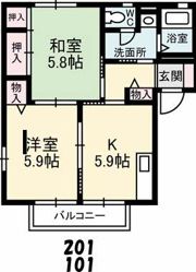 ディアスパルティール C棟の間取り画像