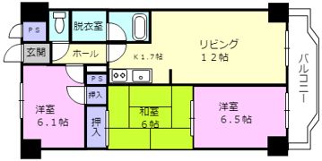 グランドール本幸町の間取り画像