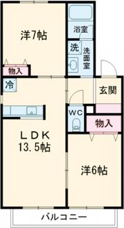 クレールフジIの間取り画像