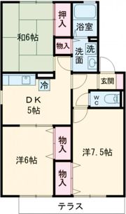 クレールコンフォート Dの間取り画像
