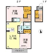 コーポ88弐番館の間取り画像