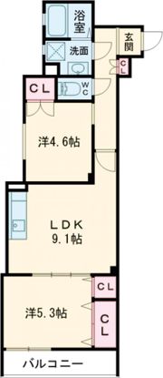 ピレーネ北条Ⅲの間取り画像