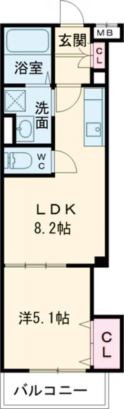 ピレーネ北条Ⅲの間取り画像