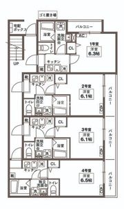 グランシエル都賀の間取り画像