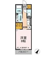 D -room茄子川 Bの間取り画像