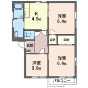 グリーンハイツ蔵波Bの間取り画像