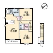 パインデュー B棟の間取り画像